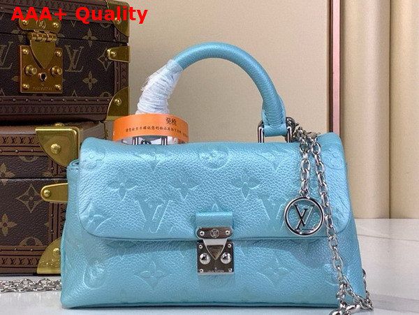 Louis Vuitton Nano Madeleine Handbag in Azur Frost Monogram Empreinte Leather M12211 Replica