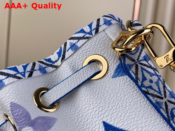 Louis Vuitton Nano Noe Bag in Blue Monogram Coated Canvas Replica