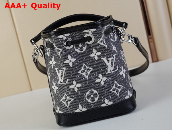 Louis Vuitton Nano Noe Bag in Gray Monogram Jacquard Denim M46449 Replica