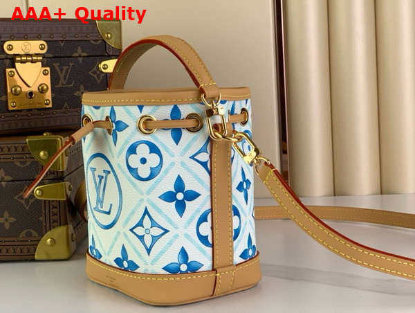 Louis Vuitton Nano Noe Bag in Lagoon Blue Monogram Tiles Canvas M83620 Replica