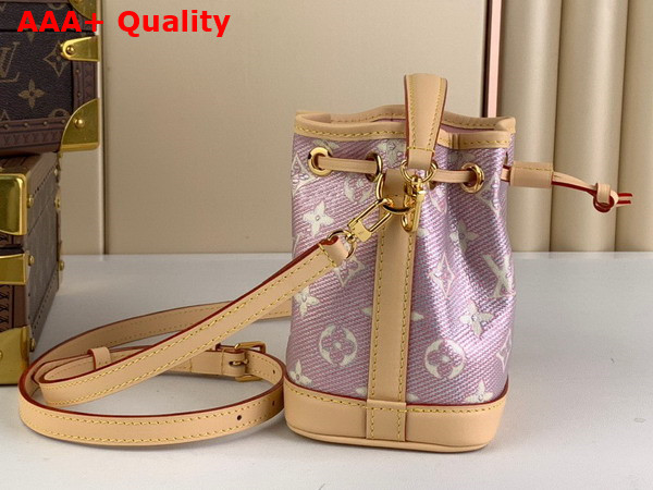 Louis Vuitton Nano Noe Bag in Pink Monoglam Coated Canvas Replica