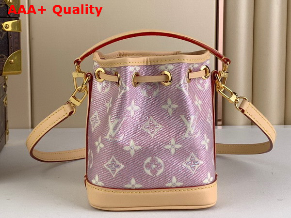 Louis Vuitton Nano Noe Bag in Pink Monoglam Coated Canvas Replica