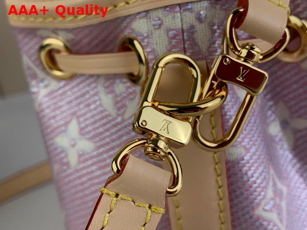 Louis Vuitton Nano Noe Bag in Pink Monoglam Coated Canvas Replica