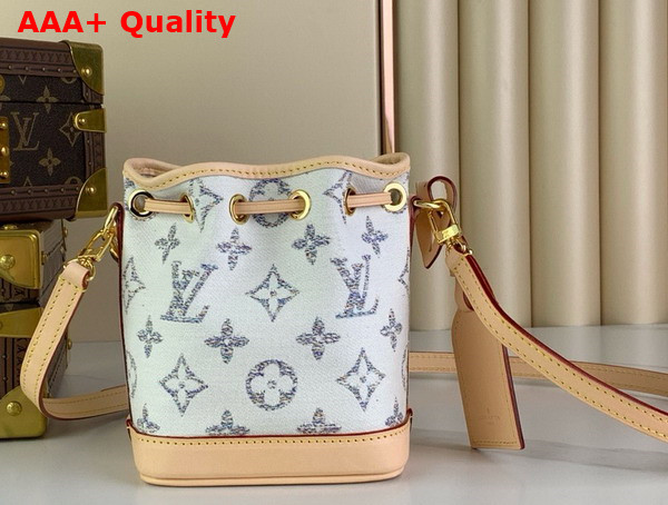 Louis Vuitton Nano Noe Multicolor White Monogram Jacquard Fabric M83453 Replica