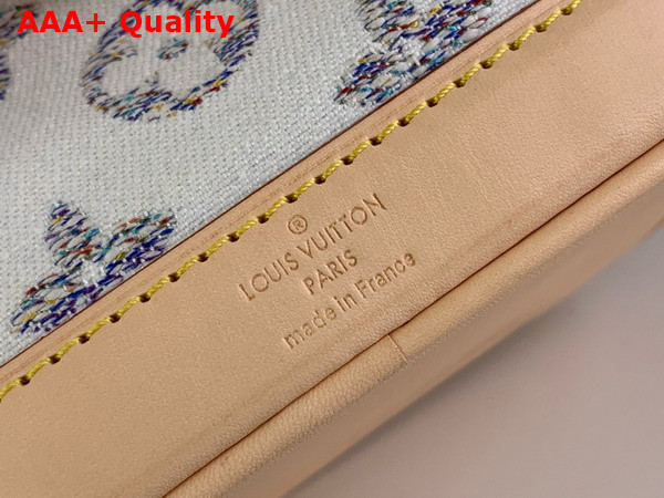 Louis Vuitton Nano Noe Multicolor White Monogram Jacquard Fabric M83453 Replica