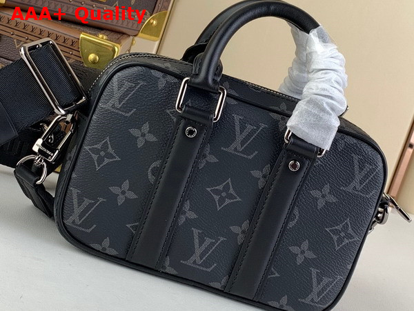 Louis Vuitton Nano Porte Documents Voyage Bag in Monogram Eclipse Coated Canvas M82770 Replica