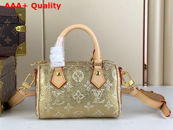 Louis Vuitton Nano Speedy Bag in Beige Monoglam Coated Canvas M82242 Replica