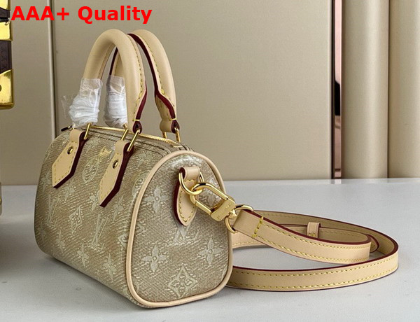 Louis Vuitton Nano Speedy Bag in Beige Monogram Coated Canvas M82242 Replica