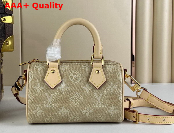 Louis Vuitton Nano Speedy Bag in Beige Monogram Coated Canvas M82242 Replica