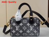 Louis Vuitton Nano Speedy Bag in Gray Monogram Jacquard Denim Replica