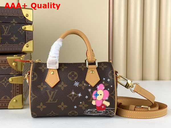 Louis Vuitton Nano Speedy Bag in Monogram Canvas with Printed Vivienne Motif Replica