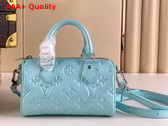 Louis Vuitton Nano Speedy Bag in Pearly Lagoon Turquoise Monogram Empreinte Embossed Supple Grained Cowhide Leather M82342 Replica