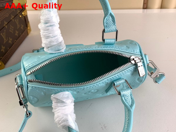 Louis Vuitton Nano Speedy Bag in Pearly Lagoon Turquoise Monogram Empreinte Embossed Supple Grained Cowhide Leather M82342 Replica