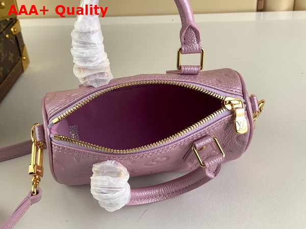 Louis Vuitton Nano Speedy Bag in Pearly Lilac Monogram Empreinte Embossed Supple Grained Cowhide Leather Replica