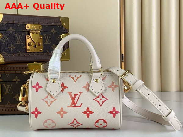 Louis Vuitton Nano Speedy Bag in Sunrise Aquarelle Monogram Empreinte Leather M83452 Replica