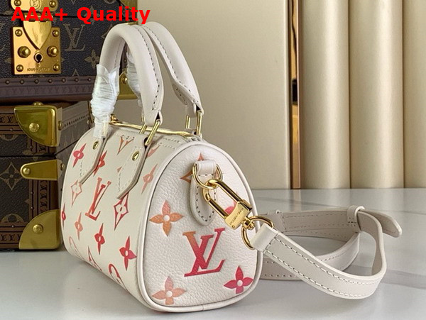 Louis Vuitton Nano Speedy Bag in Sunrise Aquarelle Monogram Empreinte Leather M83452 Replica