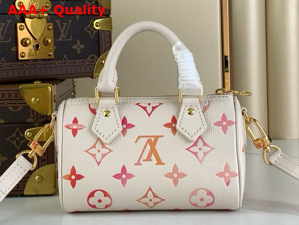 Louis Vuitton Nano Speedy Bag in Sunrise Aquarelle Monogram Empreinte Leather M83452 Replica