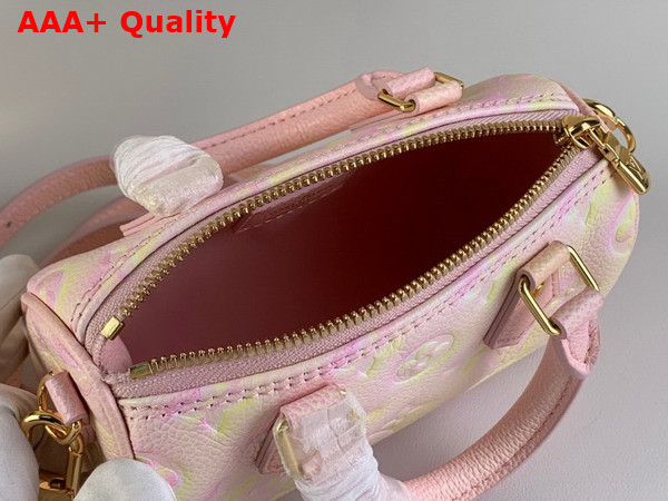 Louis Vuitton Nano Speedy Pink Monogram Empreinte Embossed Supple Grained Cowhide Leather M81508 Replica