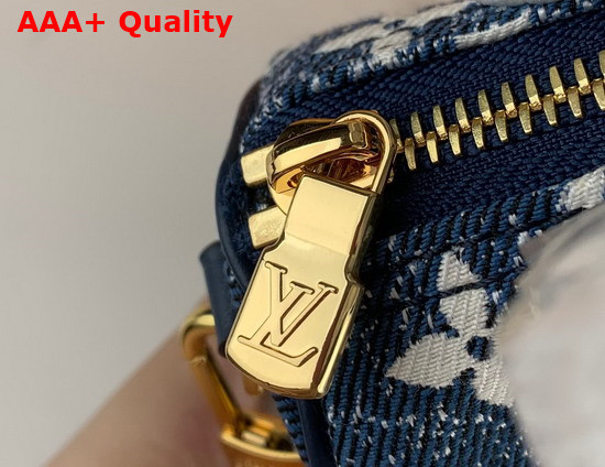 Louis Vuitton Nano Speedy in Navy Blue Monogram Jacquard Denim Replica