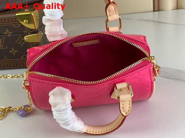 Louis Vuitton Nano Speedy in Neon Pink Monogram Vernis Leather M83273 Replica