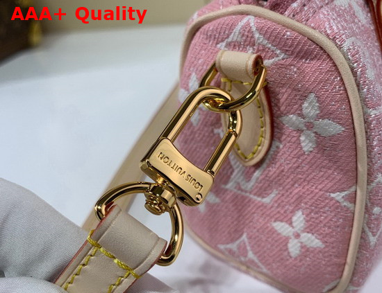 Louis Vuitton Nano Speedy in Pink Monogram Jacquard Denim M81213 Replica