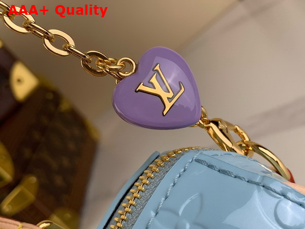 Louis Vuitton Nano Speedy in Sky Blue Monogram Vernis Leather M83000 Replica