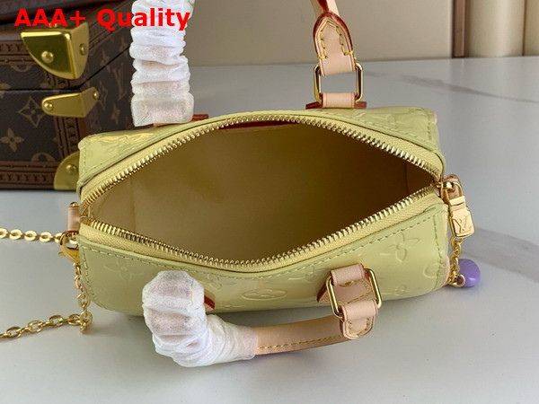 Louis Vuitton Nano Speedy in Yellow Monogram Vernis Leather Replica