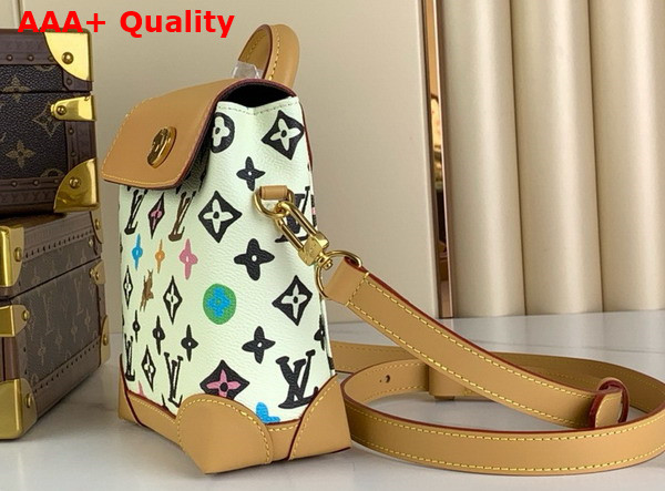 Louis Vuitton Nano Steamer Bag in Vanilla Monogram Craggy Coated Canvas M83429 Replica