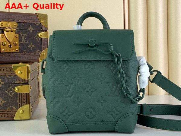 Louis Vuitton Nano Steamer Forest Green Taurillon Monogram Embossed Cowhide Leather M83052 Replica