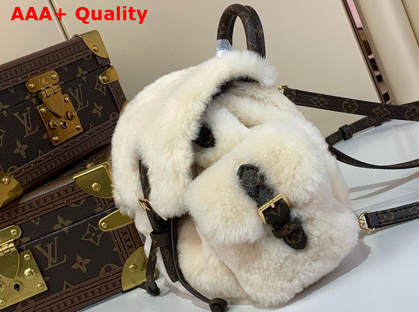 Louis Vuitton Nano Teddy Backpack in Cream Shearling M11919 Replica