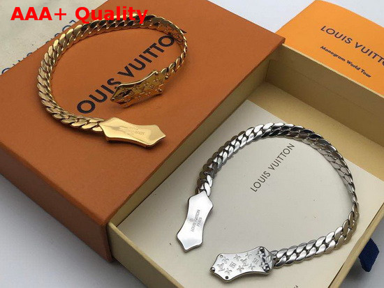 Louis Vuitton Nanogram Bracelet Silver Color Hardware M68994 Replica