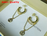 Louis Vuitton Nanogram Earrings Gold Color Hardware M00572 Replica