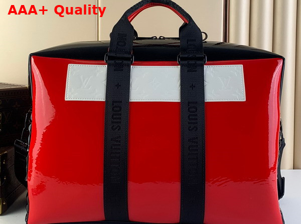 Louis Vuitton Neo Porte Documents Voyage Red and Black Patent Leather Replica