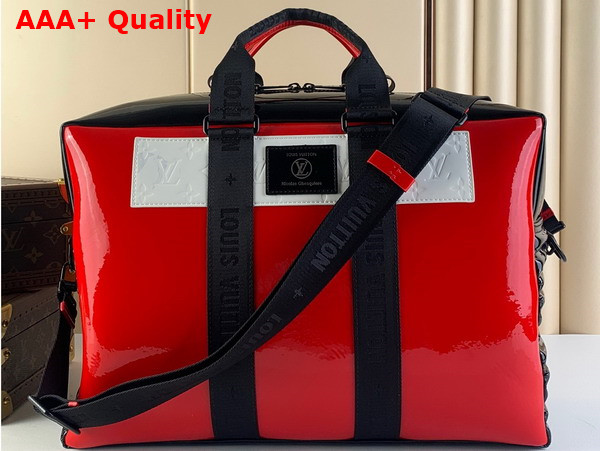 Louis Vuitton Neo Porte Documents Voyage Red and Black Patent Leather Replica