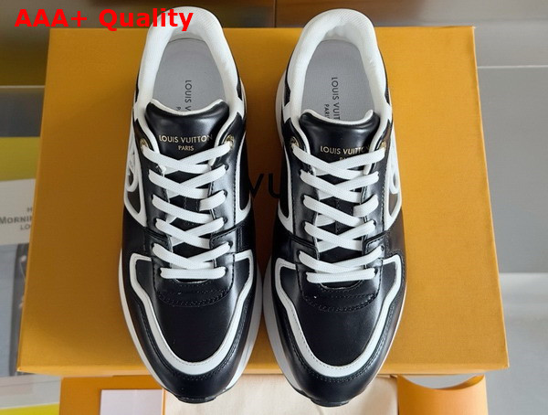 Louis Vuitton Neo Run Away Sneaker in Black and White Patent Calf Leather Replica