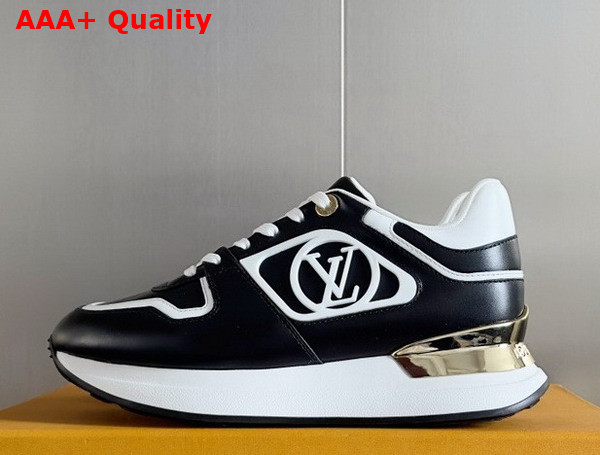 Louis Vuitton Neo Run Away Sneaker in Black and White Patent Calf Leather Replica