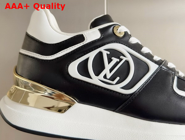 Louis Vuitton Neo Run Away Sneaker in Black and White Patent Calf Leather Replica