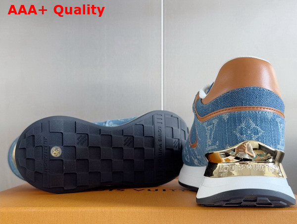 Louis Vuitton Neo Run Away Sneaker in Blue Monogram Denim and Natural Calf Leather 1ACHR7 Replica