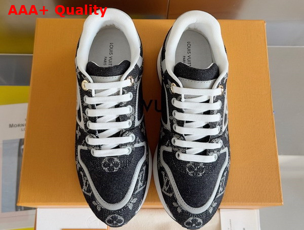 Louis Vuitton Neo Run Away Sneaker in Gris Monogram Denim and Natural Calf Leather 1ACKUO Replica