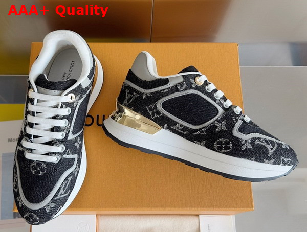 Louis Vuitton Neo Run Away Sneaker in Gris Monogram Denim and Natural Calf Leather 1ACKUO Replica