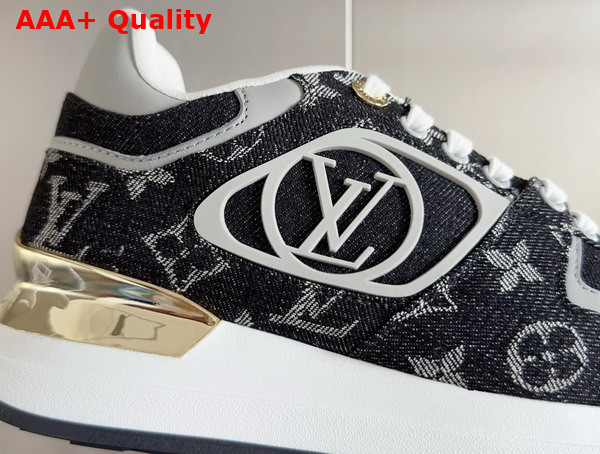 Louis Vuitton Neo Run Away Sneaker in Gris Monogram Denim and Natural Calf Leather 1ACKUO Replica