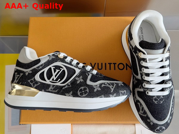 Louis Vuitton Neo Run Away Sneaker in Gris Monogram Denim and Natural Calf Leather 1ACKUO Replica