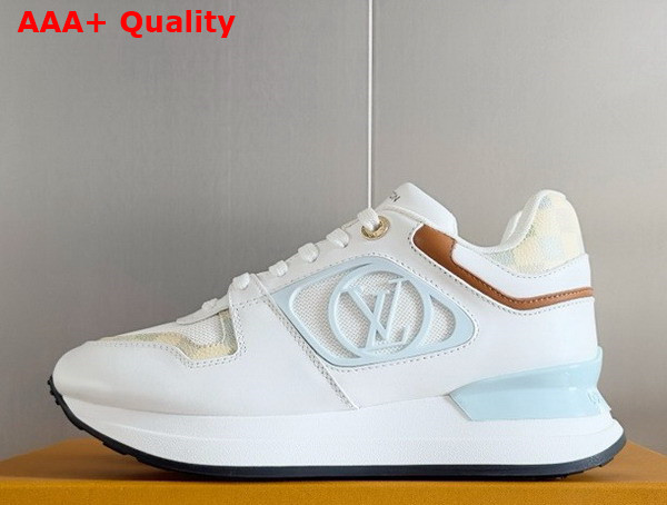 Louis Vuitton Neo Run Away Sneaker in Light Blue Patent Damier Canvas 1ACUGD Replica