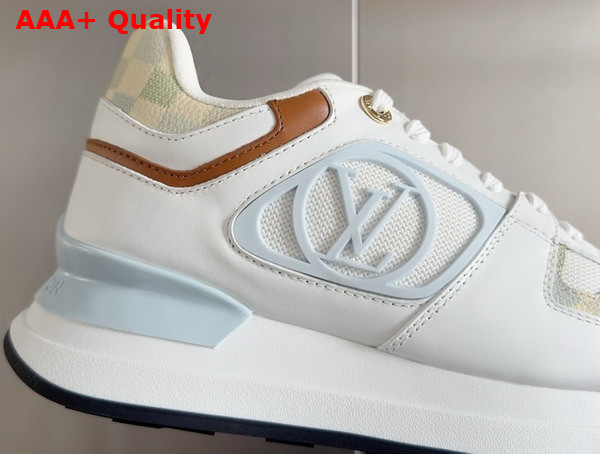 Louis Vuitton Neo Run Away Sneaker in Light Blue Patent Damier Canvas 1ACUGD Replica