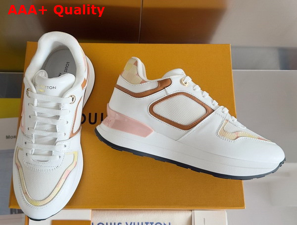 Louis Vuitton Neo Run Away Sneaker in Light Pink Patent Damier Canvas 1ACUGT Replica