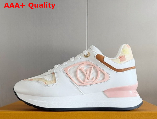 Louis Vuitton Neo Run Away Sneaker in Light Pink Patent Damier Canvas 1ACUGT Replica