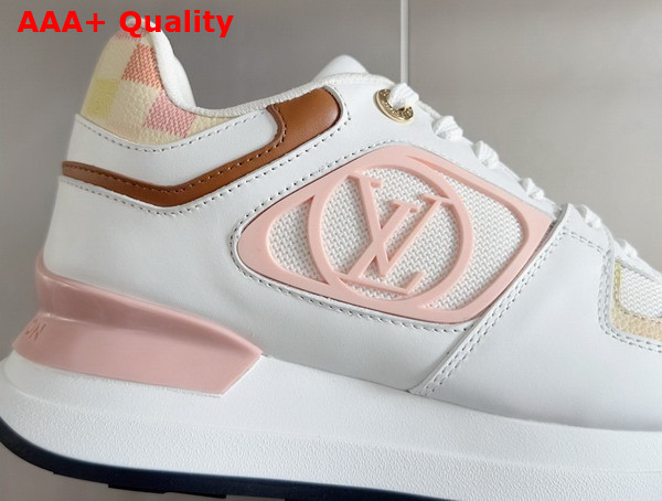 Louis Vuitton Neo Run Away Sneaker in Light Pink Patent Damier Canvas 1ACUGT Replica