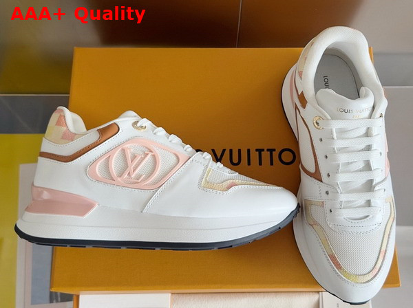 Louis Vuitton Neo Run Away Sneaker in Light Pink Patent Damier Canvas 1ACUGT Replica