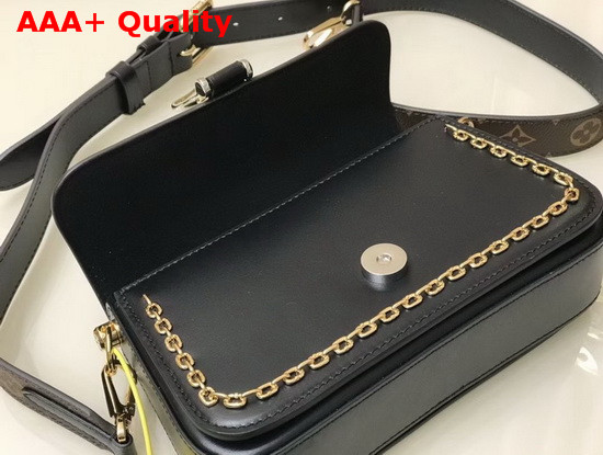 Louis Vuitton Neo Saint Cloud Handbag in Monogram Canvas with Smooth Black Leather M45559 Replica