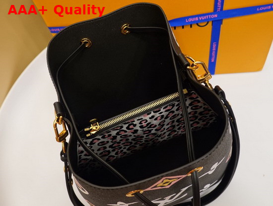 Louis Vuitton NeoNoe MM Bucket Bag Wears the Seasons Monogram Pattern Black Monogram Coated Canvas M45821 Replica